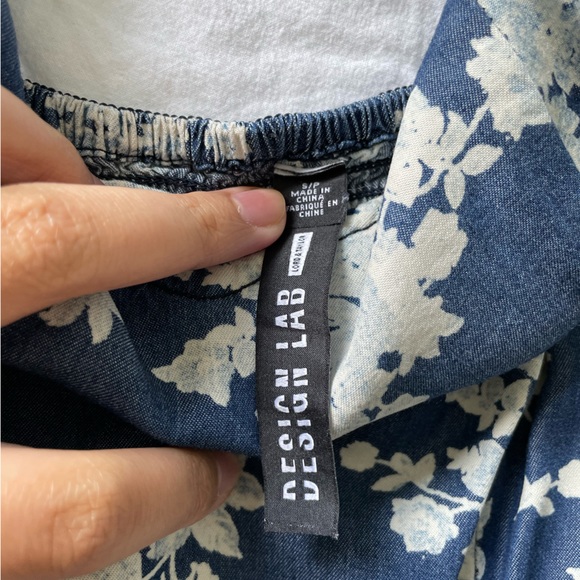 Design Lab Blue Flower Dress - Picture 2 of 3